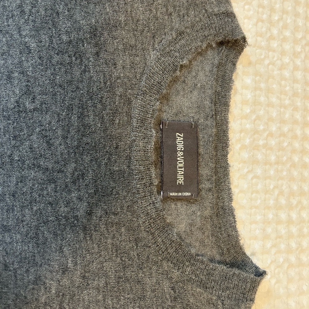 Zadig & Voltaire Charcoal Crew Neck Sweater